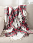 Plaid Tasseled Throw