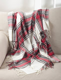 Plaid Tasseled Throw