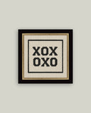 Cross Stitch XOXO Framed Antique Print