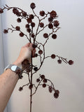 35" Mini Brown Pine Cone Spray