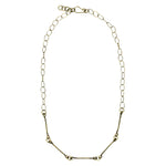 Balsa Chain Necklace, Brass.  18” length