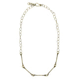 Balsa Chain Necklace, Brass.  18” length