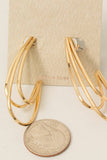 Layered Metallic Oval Hoop Earrings