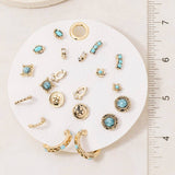 Assorted Western Boho Turquoise Earrings Set