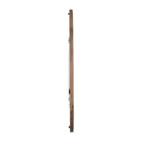 Wall Mirror - Brown Wood Glass Arched Oval Hanging, 34 in.