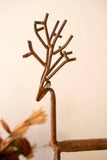 SET OF TWO FORGED-IRON DEER