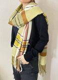Plaid Fringe Cashmere Ultra Soft Scarf