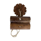 Buzz Saw/Whirligig Toy Noisemaker - 2-3/4" Brass Compass in Leather - Wrapped Cylinder Case - 2-3/4"