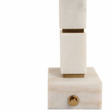 White 27x14 in. Stacked Marble Cubes Table Lamp with Switch