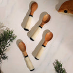 Wood & Resin Coffee Spoons - Set of 4