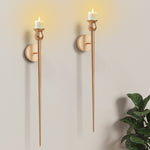 Set of 2 31.5" Vintage Candle Wall Sconces