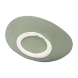 Ceramic Open Center Nomadic Handle Vase - Dark Sage, 12 in.