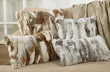 Rabbit Fur Pillow - Poly Filled