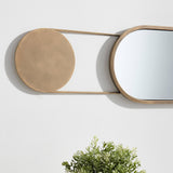 Antique Brass Oval Wall Mirror