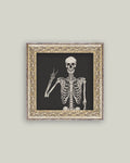 Skeleton Framed Antique Art