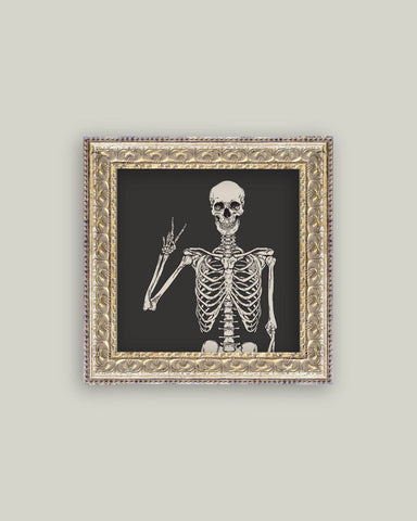 Skeleton Framed Antique Art