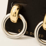 Gold Dipped Two Tone Door Knocker Earrings